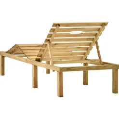 MAISON EXCLUSIVE - Chaise longue de jardin avec table bois de pin imprégné