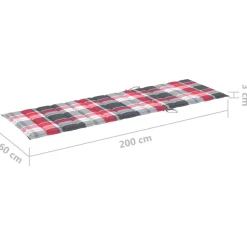 MAISON EXCLUSIVE - Chaise longue de jardin 2 places avec coussin gris acacia