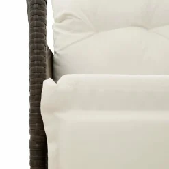 MAISON EXCLUSIVE - Chaise inclinable de jardin avec coussins marron résine tressée