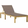 MAISON EXCLUSIVE - Chaise longue avec coussin taupe bois de pin imprégné
