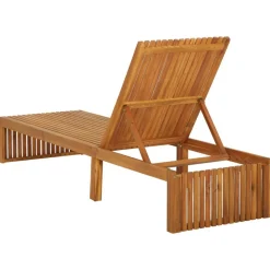 MAISON EXCLUSIVE - Chaise longue avec coussin bois d'acacia solide