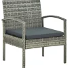 MAISON EXCLUSIVE - Chaise de jardin avec coussin résine tressée gris