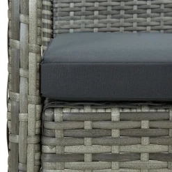 MAISON EXCLUSIVE - Chaise de jardin avec coussin résine tressée gris