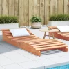 MAISON EXCLUSIVE - Chaise longue cire marron 205x80x31,5 cm bois massif de pin