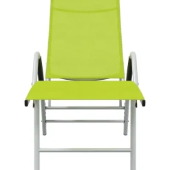 MAISON EXCLUSIVE - Chaise longue textilène et aluminium vert