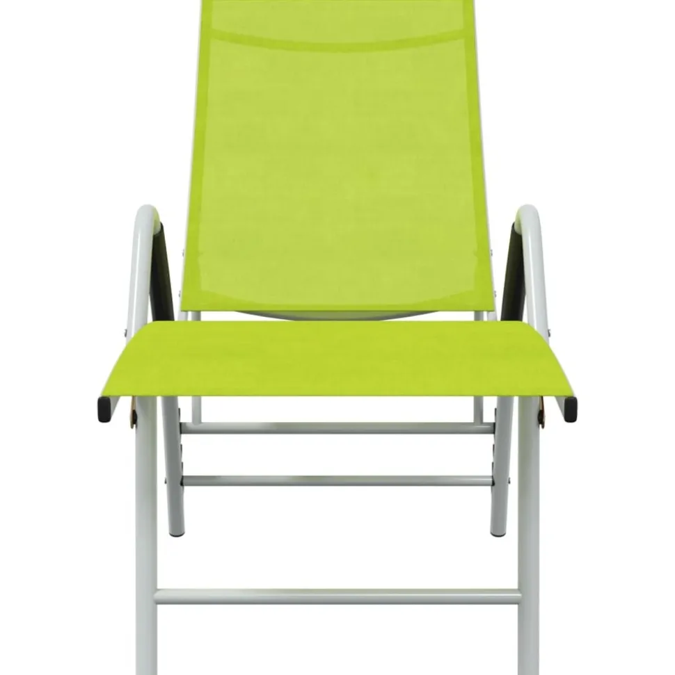 MAISON EXCLUSIVE - Chaise longue textilène et aluminium vert
