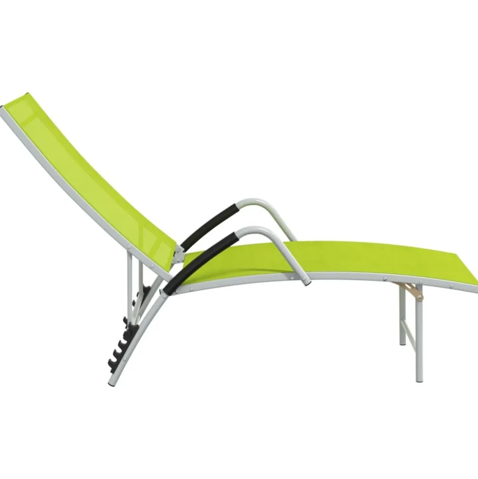 MAISON EXCLUSIVE - Chaise longue textilène et aluminium vert