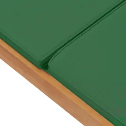 MAISON EXCLUSIVE - Chaise longue avec coussin bois de teck solide vert
