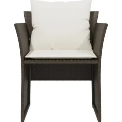 MAISON EXCLUSIVE - Chaise de jardin avec tabouret marron résine tressée