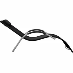 MAISON EXCLUSIVE - Chaise longue textilène noir et gris