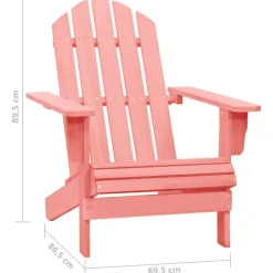 MAISON EXCLUSIVE - Chaise de jardin adirondack bois de sapin massif rose