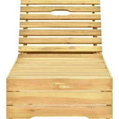 MAISON EXCLUSIVE - Chaise longue avec coussin taupe bois de pin imprégné