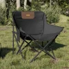 MAISON EXCLUSIVE - Chaise de camping avec poche pliable lot de 2 noir