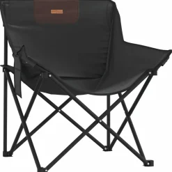 MAISON EXCLUSIVE - Chaise de camping avec poche pliable lot de 2 noir