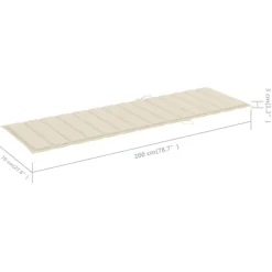 MAISON EXCLUSIVE - Chaise longue double et coussins crème bois de pin imprégné