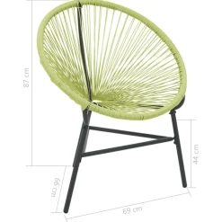 MAISON EXCLUSIVE - Chaise de jardin acapulco résine tressée vert