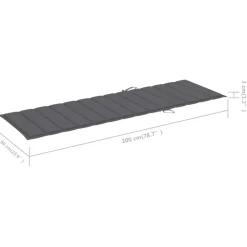 MAISON EXCLUSIVE - Chaise longue de jardin avec coussin bambou