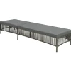 MAISON EXCLUSIVE - Chaise longue avec coussin résine tressée gris