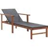 MAISON EXCLUSIVE - Chaise longue résine tressée et bois d'acacia massif noir