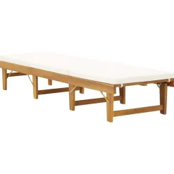 MAISON EXCLUSIVE - Chaise longue pliante avec coussin bois d'acacia solide