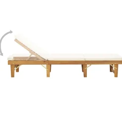 MAISON EXCLUSIVE - Chaise longue pliante avec coussin bois d'acacia solide