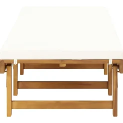MAISON EXCLUSIVE - Chaise longue pliante avec coussin bois d'acacia solide