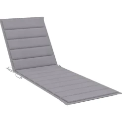 MAISON EXCLUSIVE - Chaise longue de jardin 2 places avec coussin gris acacia