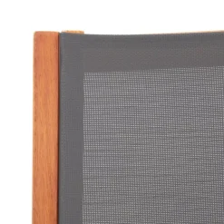 MAISON EXCLUSIVE - Chaise de jardin et repose-pied gris eucalyptus et textilène
