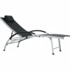 MAISON EXCLUSIVE - Chaise longue aluminium et textilène noir