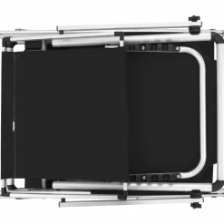 MAISON EXCLUSIVE - Chaise longue pliable avec toit aluminium et textilène noir