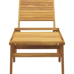MAISON EXCLUSIVE - Chaise de jardin avec repose-pieds bois de teck solide