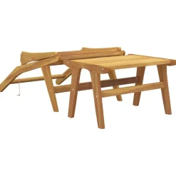 MAISON EXCLUSIVE - Chaise de jardin avec repose-pieds bois de teck solide