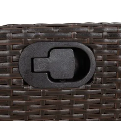 MAISON EXCLUSIVE - Chaise inclinable de jardin avec coussins marron résine tressée