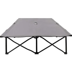 MAISON EXCLUSIVE - Chaise longue pliable 2 places gris acier