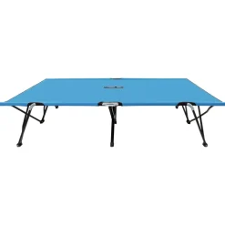 MAISON EXCLUSIVE - Chaise longue pliable 2 places bleu acier