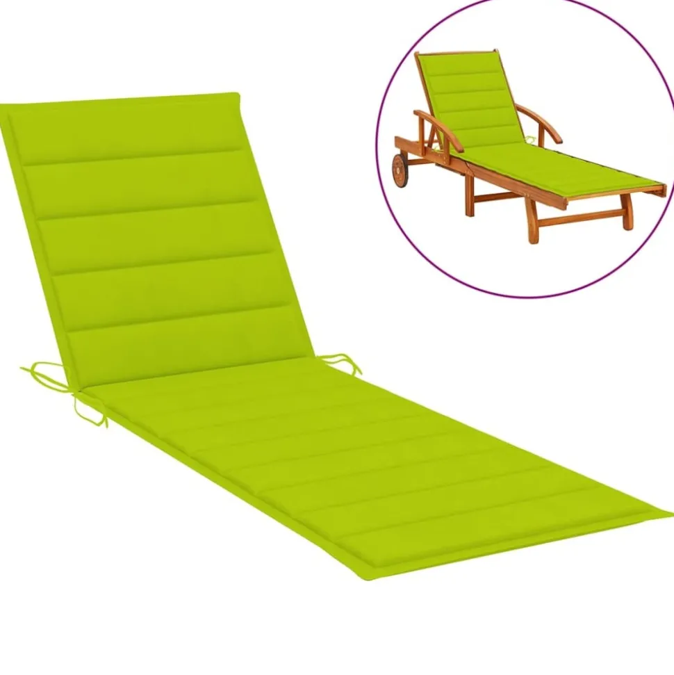 MAISON EXCLUSIVE - Chaise longue double et coussins vert vif bois de pin imprégné