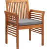 MAISON EXCLUSIVE - Chaise à dîner de jardin avec coussin bois d'acacia massif
