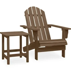 MAISON EXCLUSIVE - Chaise de jardin adirondack avec table bois de sapin marron
