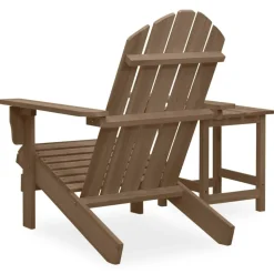 MAISON EXCLUSIVE - Chaise de jardin adirondack avec table bois de sapin marron