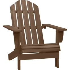 MAISON EXCLUSIVE - Chaise de jardin adirondack avec table bois de sapin marron