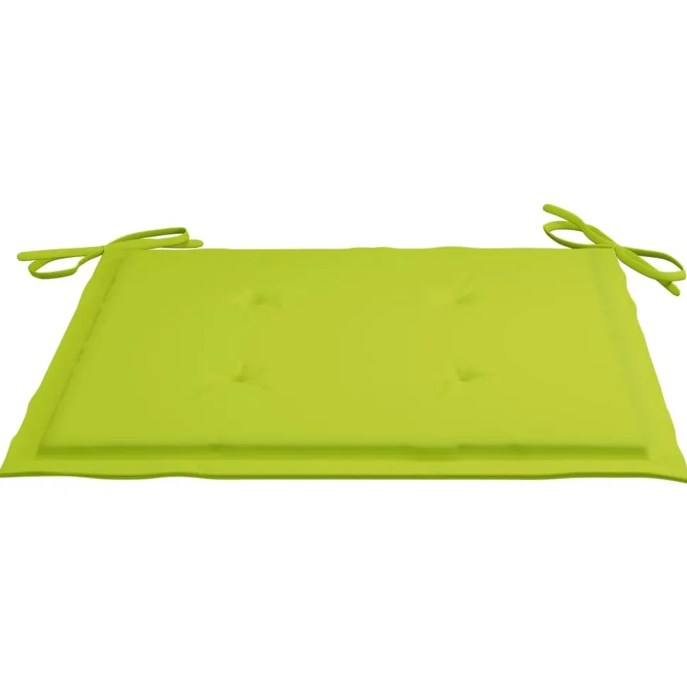 MAISON EXCLUSIVE - Chaises de jardin lot de 2 avec coussins vert vif bois de teck