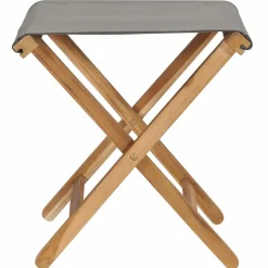 MAISON EXCLUSIVE - Chaises pliables lot de 2 bois teck solide et tissu gris foncé