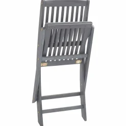 MAISON EXCLUSIVE - Chaises pliables d'extérieur lot de 6 et coussins bois d'acacia