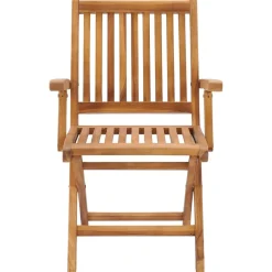 MAISON EXCLUSIVE - Chaises pliables de jardin avec coussins lot de 4 teck solide