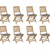 MAISON EXCLUSIVE - Chaises pliables d'extérieur et coussins lot de 8 bois d'acacia