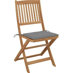 MAISON EXCLUSIVE - Chaises pliables d'extérieur et coussins lot de 8 bois d'acacia