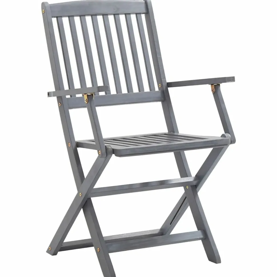 MAISON EXCLUSIVE - Chaises pliables d'extérieur lot de 2 et coussins bois d'acacia