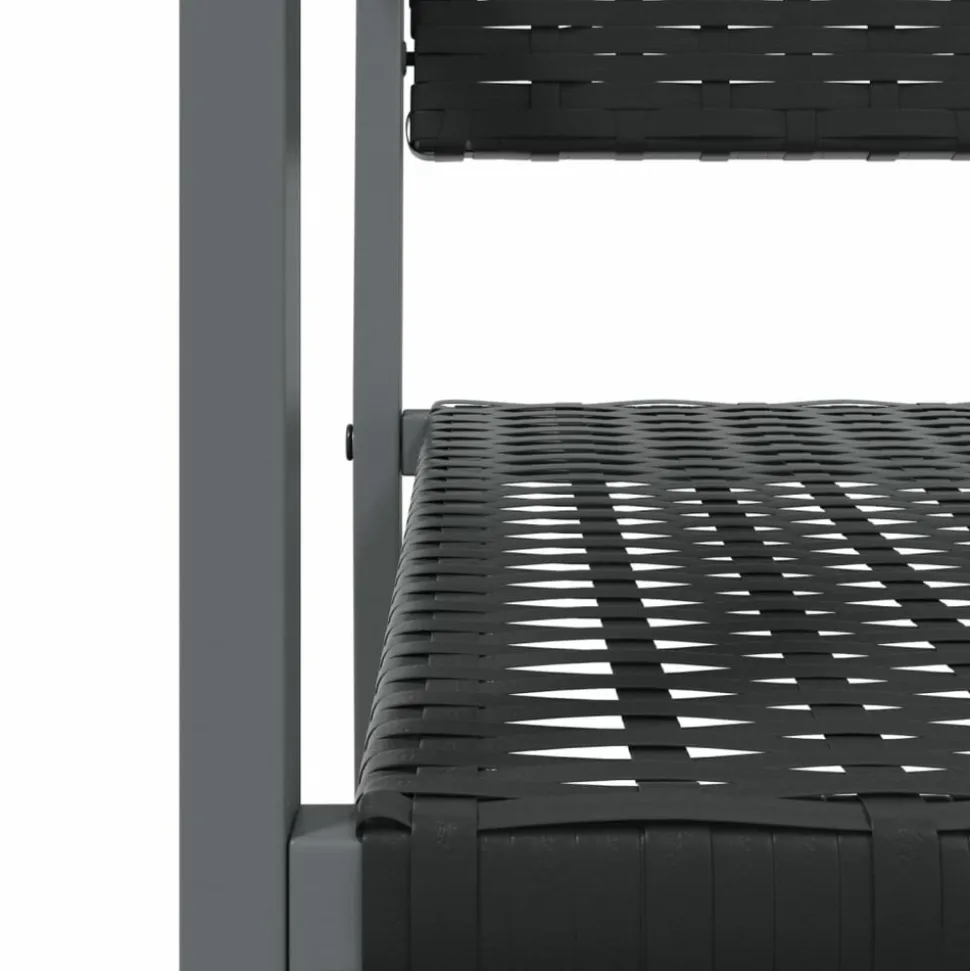 MAISON EXCLUSIVE - Chaises de jardin lot de 4 noir 54x62,5x89 cm résine tressée