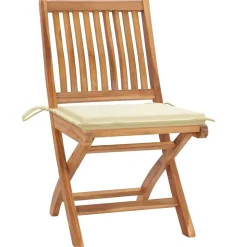 MAISON EXCLUSIVE - Chaises pliables de jardin avec coussins lot de 6 bois de teck