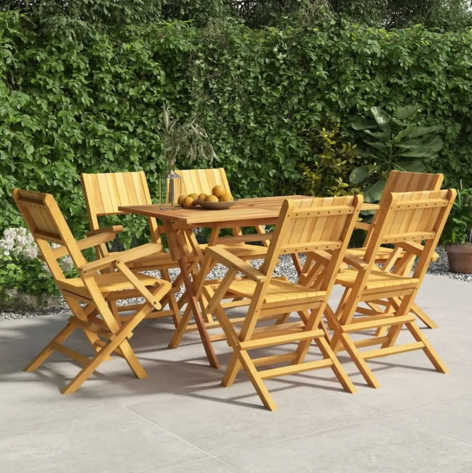MAISON EXCLUSIVE - Chaises de jardin pliantes lot de 6 55x61x90cm bois massif teck